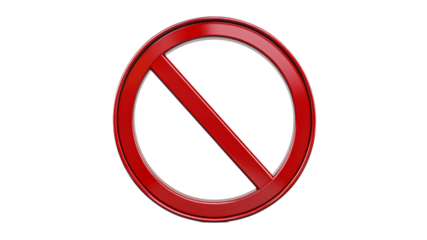 No entry sign displayed on a plain background