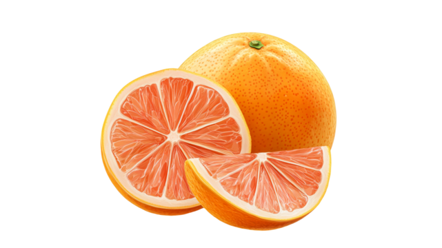 Fresh and juicy citrus fruit in vibrant colors