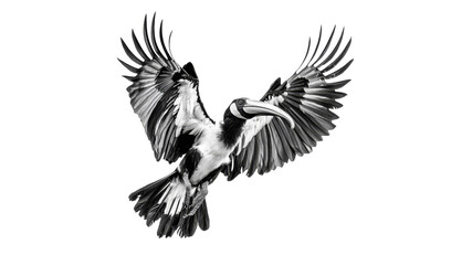 Obraz premium Majestic bird in flight showcasing its wingspan