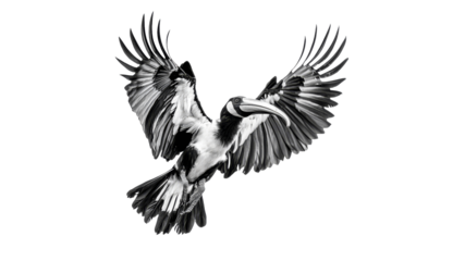 Majestic bird in flight showcasing its wingspan