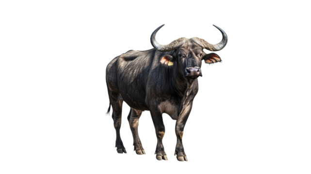 Buffalo stands out on a plain background