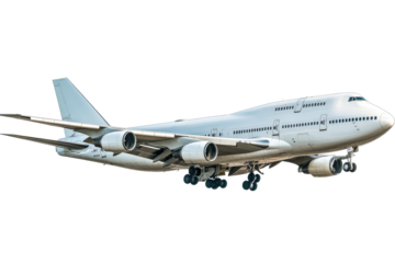 Big plane descends for airport landing