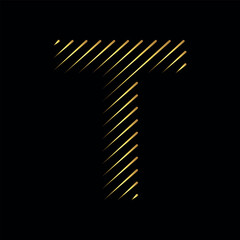 Rained Logo combine with letter T vector template