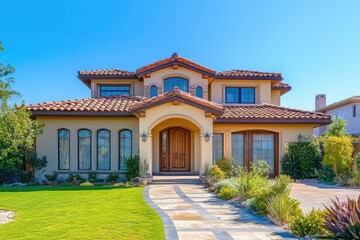 Fototapeta premium Real Estate Investment High-End Property with Spacious Garage