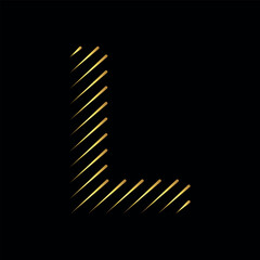Rained Logo combine with letter L vector template