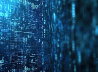 3D illustration of a  market investment chart with financial numbers on an abstract background
