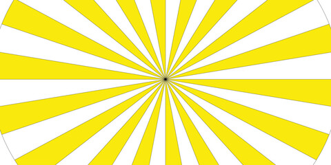 Vector yellow sun rays sunburst texture background. Modern seamless retro vintage burst sunrise sunbeam  backdrop, boom, comic. Cartoon pop art template summer banner background 