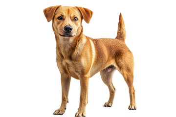 Obraz premium Proud dog on white background