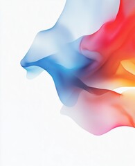 Colorful flowing silk fabric creates a dreamy and abstract visual effect