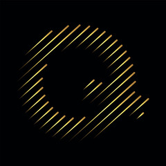 Rained Logo combine with letter Q vector template