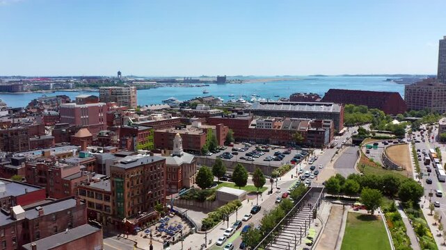 Aerial View of Boston&rsquo;s North End