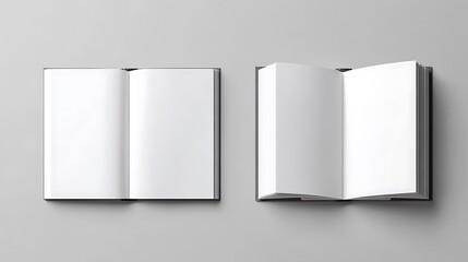 Open Book Mockup: Clean Minimalist Design on Neutral Background AI Generated