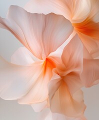 Obraz premium Soft pastel petals swirl gracefully in delicate harmony during a serene composition