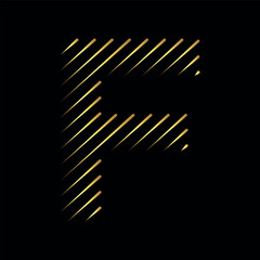 Rained Logo combine with letter F vector template