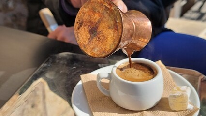 coffee hot greek with delight