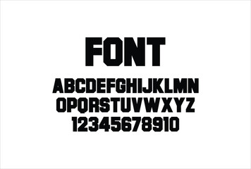 Obraz premium Font font for logo and headline. Isolated vector typeset