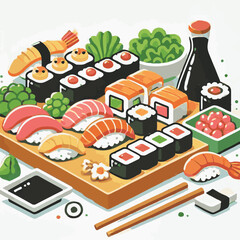 seafood, sushi, gourmet, fresh, delicious, rice, food, traditional, fish, japanese, cuisine, sashimi, maki, asian, tasty, culinary, healthy, salmon, roll, lunch, japan, seaweed, restaurant, dinner, as
