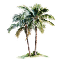 Obraz premium palm tree on a white background