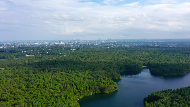 Aerial View of Middlesex Fells Reservation in Massachusetts