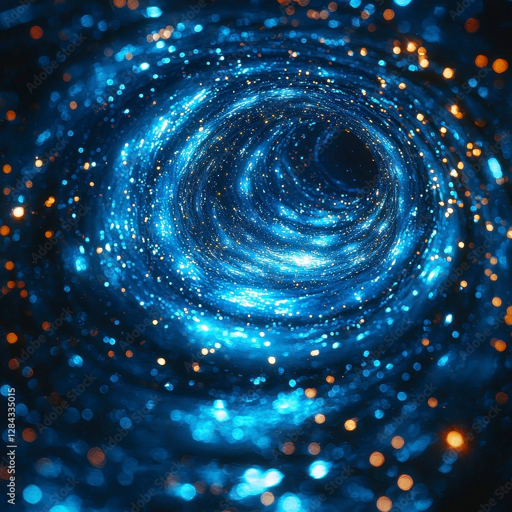Poster cosmic swirls and light vortex display of stellar dust and nebulae in space time continuum