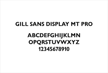 Gotham font for logo and headline. Isolated vector typeset