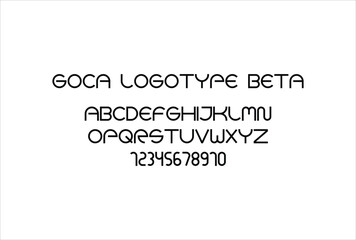 Gotham font for logo and headline. Isolated vector typeset
