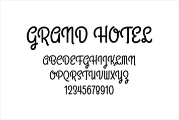 Gotham font for logo and headline. Isolated vector typeset