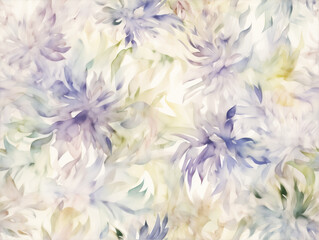 Soft watercolor floral pattern in pastel shades