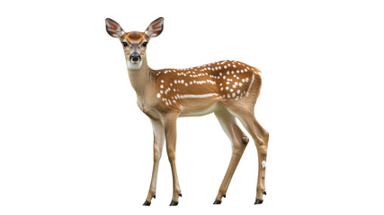 Naklejka premium Fawn standing gracefully in a natural pose