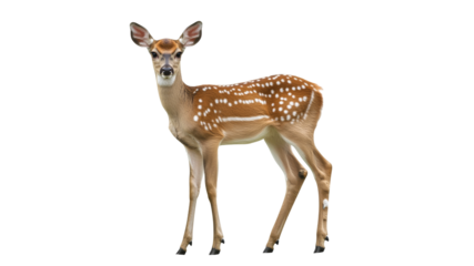 Fawn standing gracefully in a natural pose
