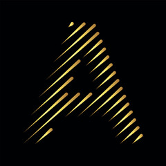 Rained Logo combine with letter A vector template