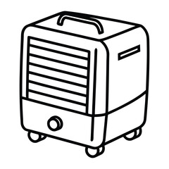 Realistic Vector Illustration of Heating and Cooling Home Appliance