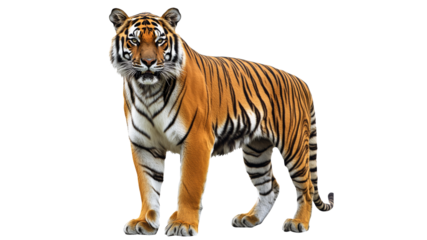 Majestic tiger standing proudly in its environment