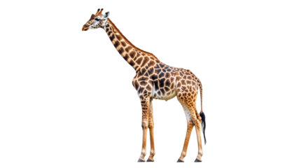 Giraffe standing gracefully in a natural pose