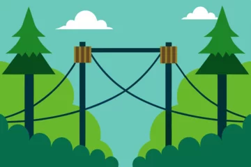 Gordijnen vector illustration of a landscape © Radha Rani