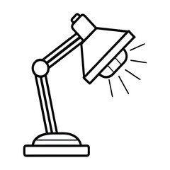 table lamp vector illustration