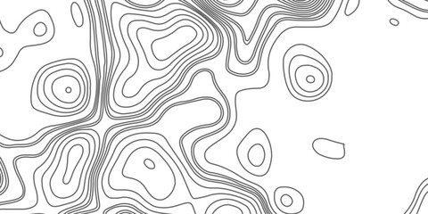 Fototapeta premium Grey contours vector topography. Geographic mountain topography vector illustration. Topographic pattern texture. Map on land vector terrain. Elevation graphic contour height lines. 