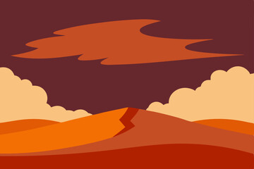 sunset in the mountains