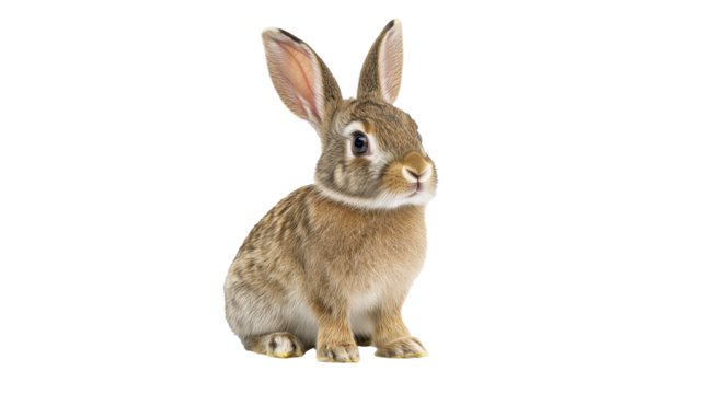 Cute rabbit sitting quietly in a sunny spot