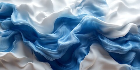 Fototapeta premium Abstract Fabric Texture Blue White