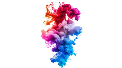 Colorful smoke plume creates vibrant display