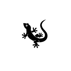 Simple Gecko Silhouette Design Illustration