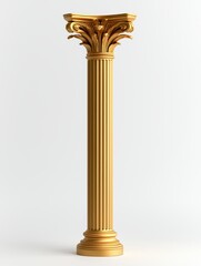 Fototapeta premium Elegant golden column design showcasing classical architecture and timeless beauty.