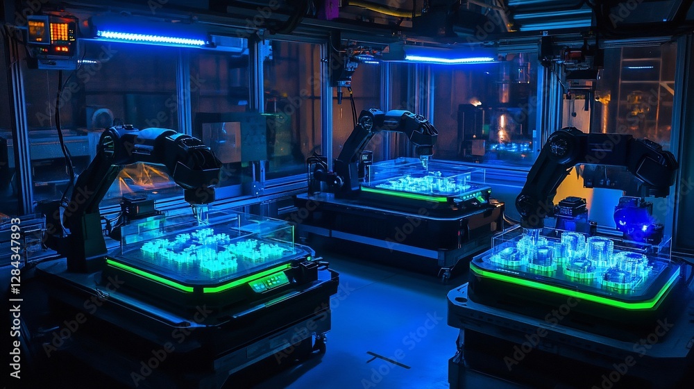 Aufkleber advanced robotic manufacturing: high-tech automation in action