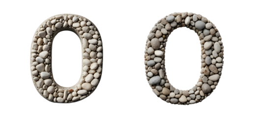 Stones Forming the Letter "O"