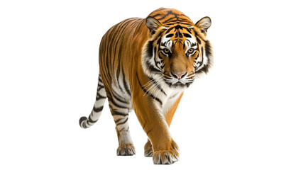 Fototapeta premium Graceful tiger moves in bright light