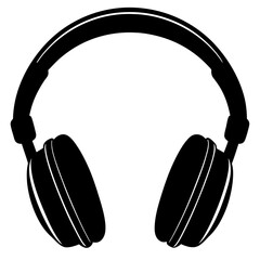 headphones on white background