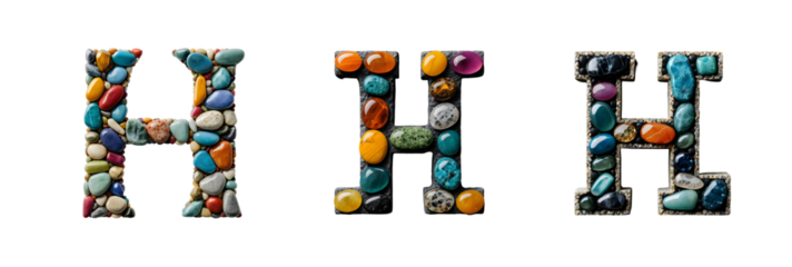 Stones Forming the Letter "H"