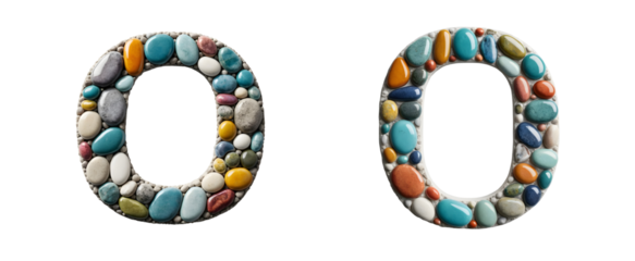 Stones Forming the Letter "O"