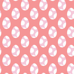 Seamless Pattern with Pink Polka Dot Egg Designs for Easter Themes